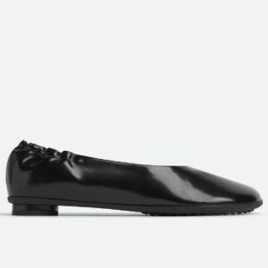 Bottega Veneta Atomic Ballerina Flats in Black Lambskin