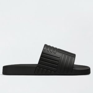 Bottega Veneta Slider Sildes In Black Rubber
