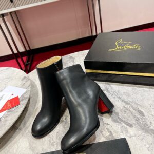Christian Louboutin Adoxa 70mm Ankle Boots in Black Leather