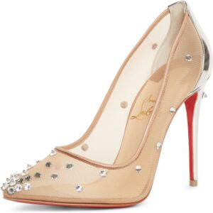 Christian Louboutin Degra 100 Crystal Stud-embellished Pumps