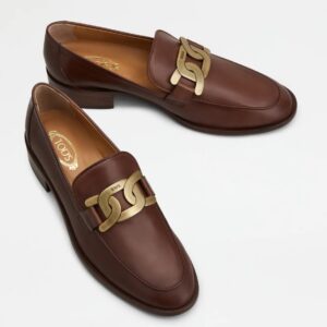 Tod's Women's Cuoio Loafers In Brown Calfskin