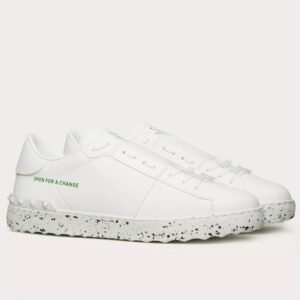 Valentino Women's Open For a Change Sneakers in White Leather
