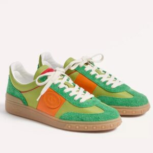 Valentino Women's Upvillage Sneakers in Green Leather and Nylon