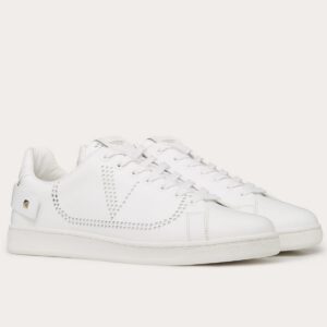 Valentino Women's Backnet Sneakers In White Leather